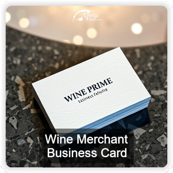 Wine Merchant business card design sample