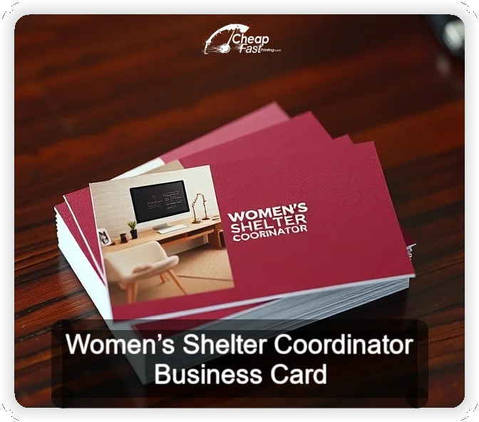 Women S Shelter Coordinator business card design sample