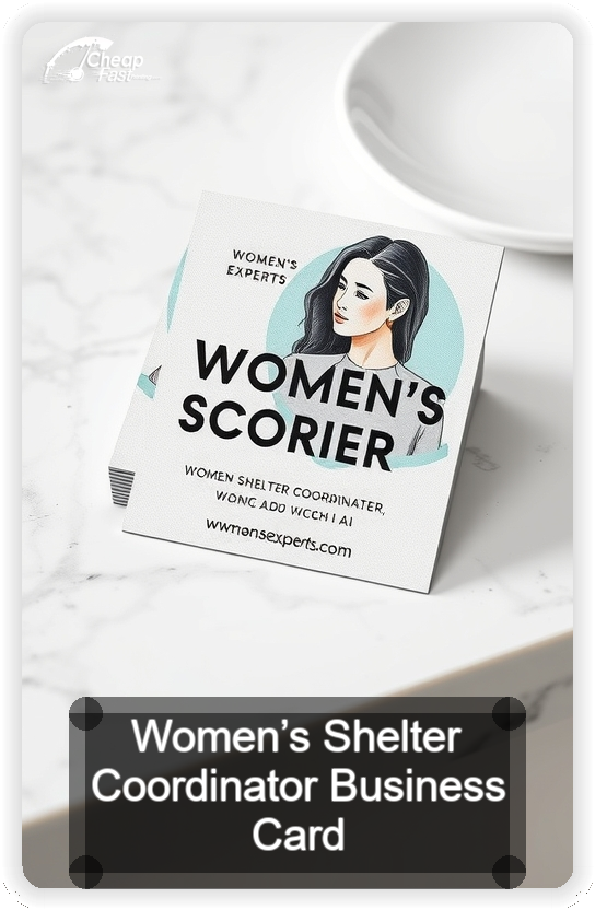 Women S Shelter Coordinator business card design sample