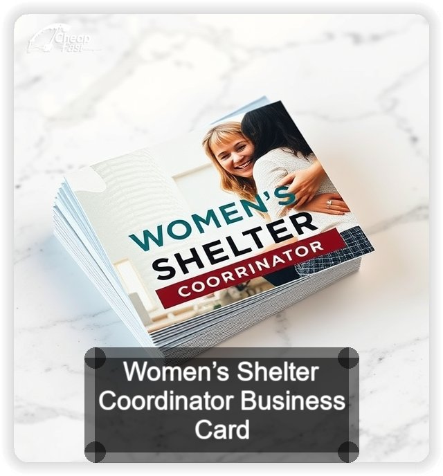 Women S Shelter Coordinator business card design sample