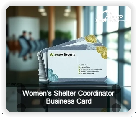 Women S Shelter Coordinator business card design sample