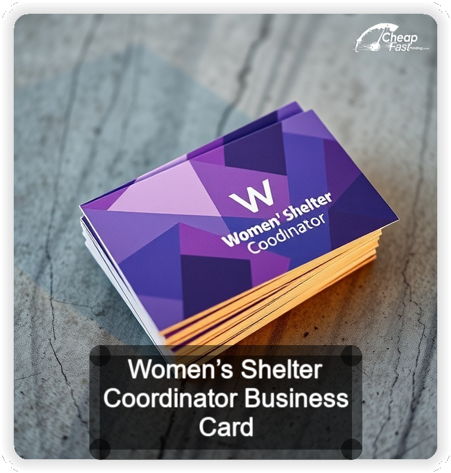 Women S Shelter Coordinator business card design sample