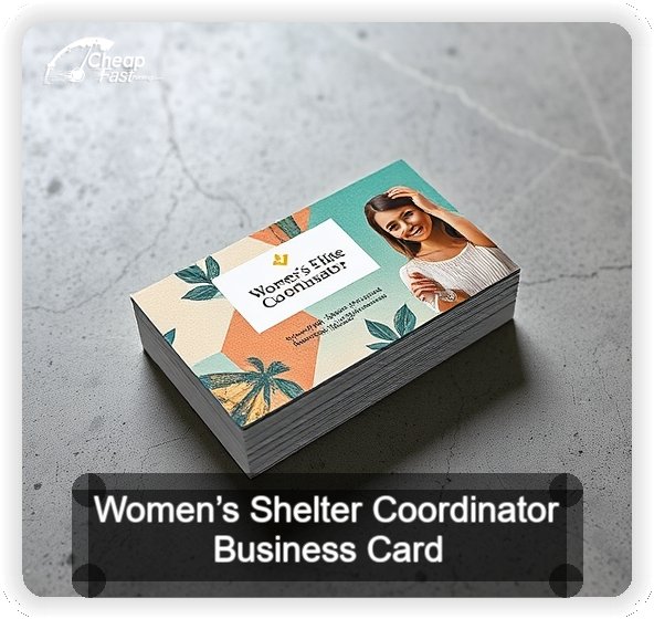 Women S Shelter Coordinator business card design sample