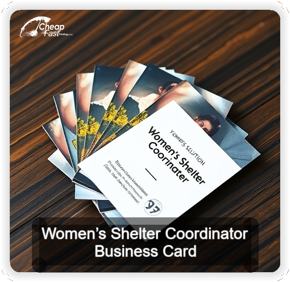 Women S Shelter Coordinator business card design sample