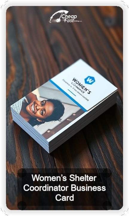 Women S Shelter Coordinator business card design sample