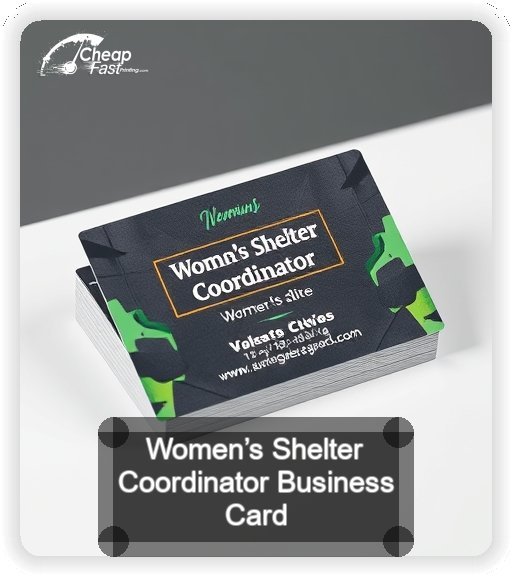 Women S Shelter Coordinator business card design sample