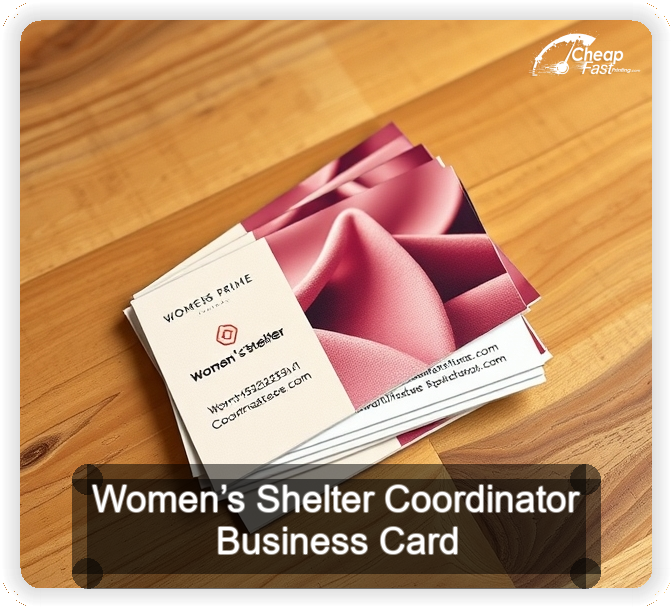 Women S Shelter Coordinator business card design sample