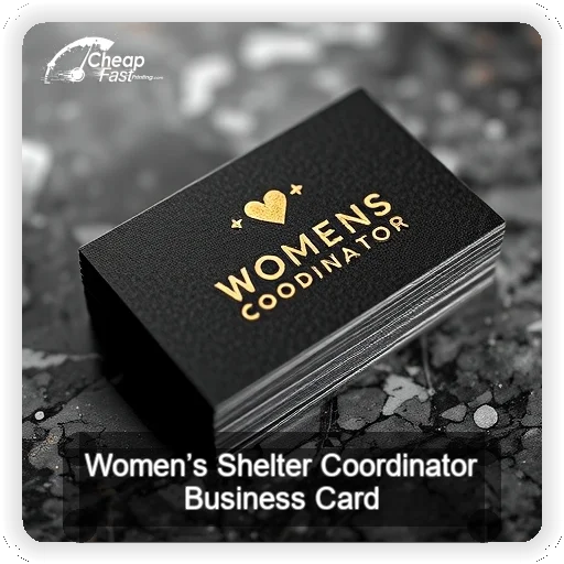 Women S Shelter Coordinator business card design sample