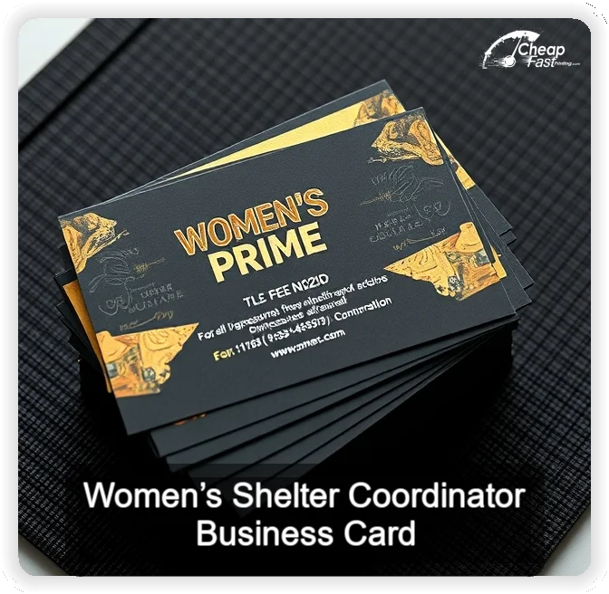 Women S Shelter Coordinator business card design sample