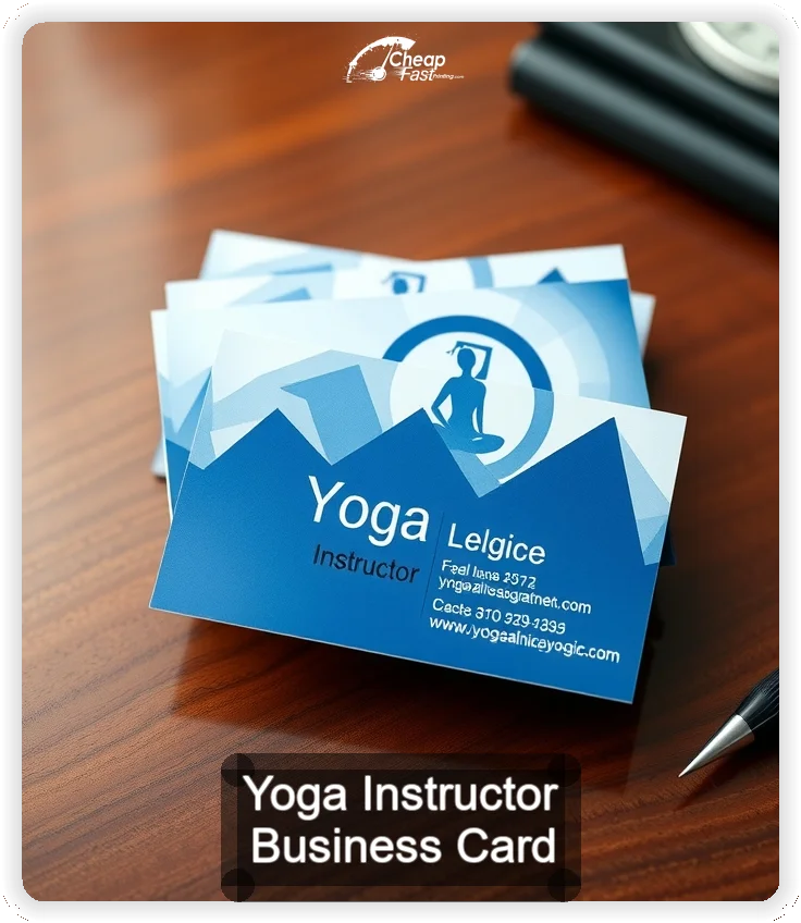 Yoga Instructor business card design sample