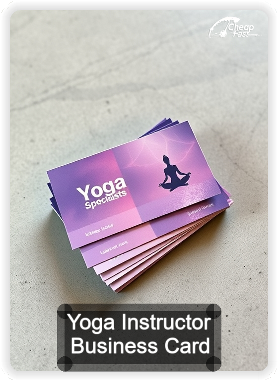 Yoga Instructor business card design sample