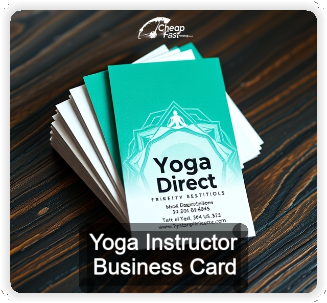 Yoga Instructor business card design sample