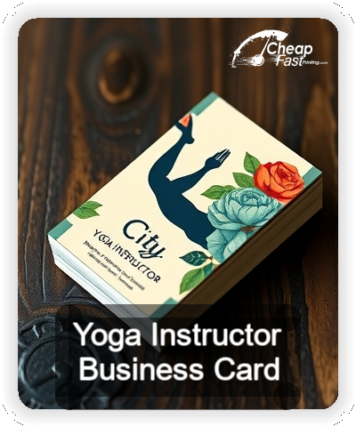 Yoga Instructor business card design sample