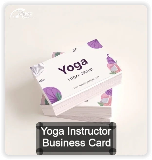 Yoga Instructor business card design sample