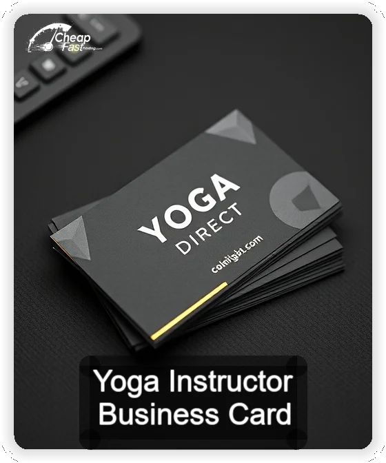 Yoga Instructor business card design sample