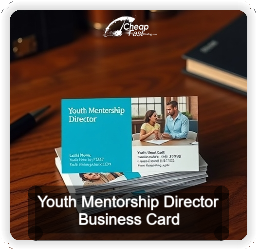 Youth Mentorship Director business card design sample