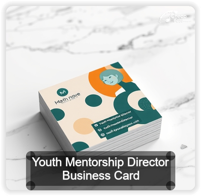 Youth Mentorship Director business card design sample