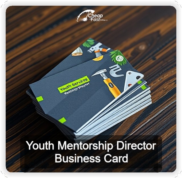 Youth Mentorship Director business card design sample