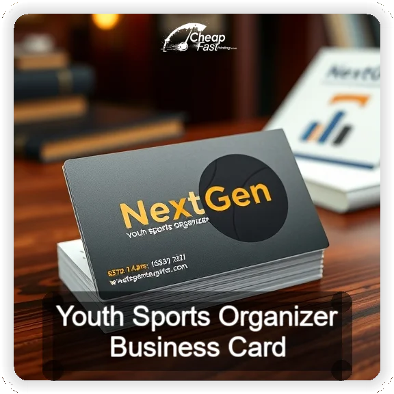 Youth Sports Organizer business card design sample