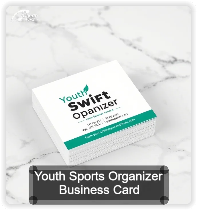 Youth Sports Organizer business card design sample