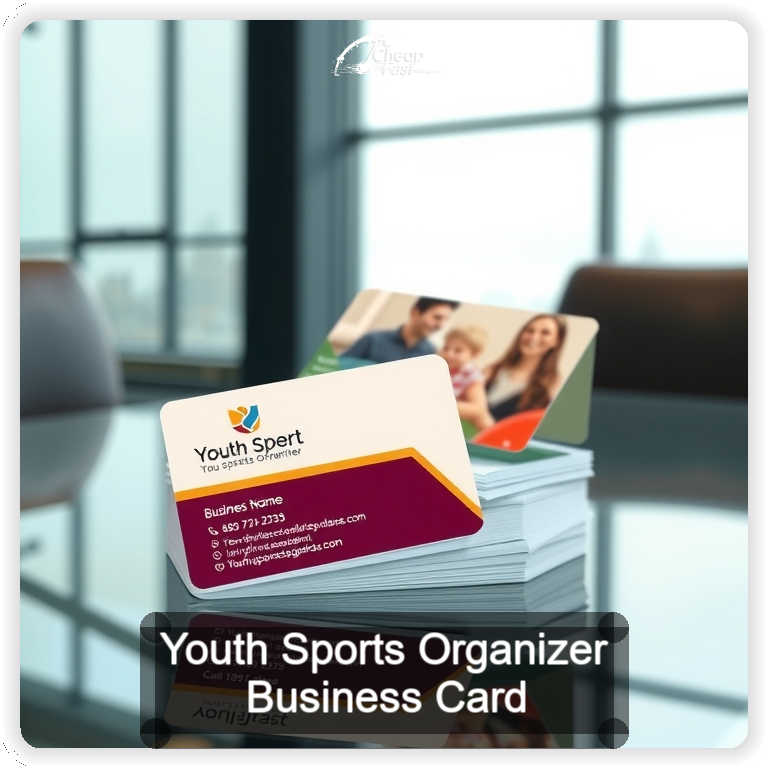 Youth Sports Organizer business card design sample