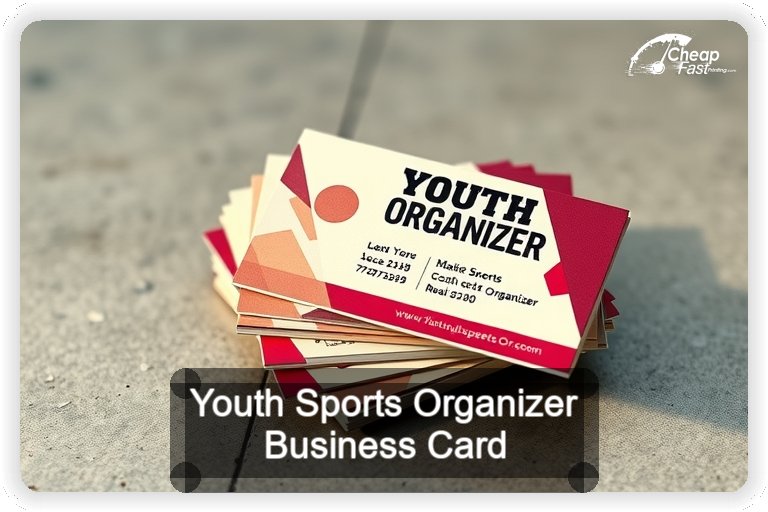 Youth Sports Organizer business card design sample