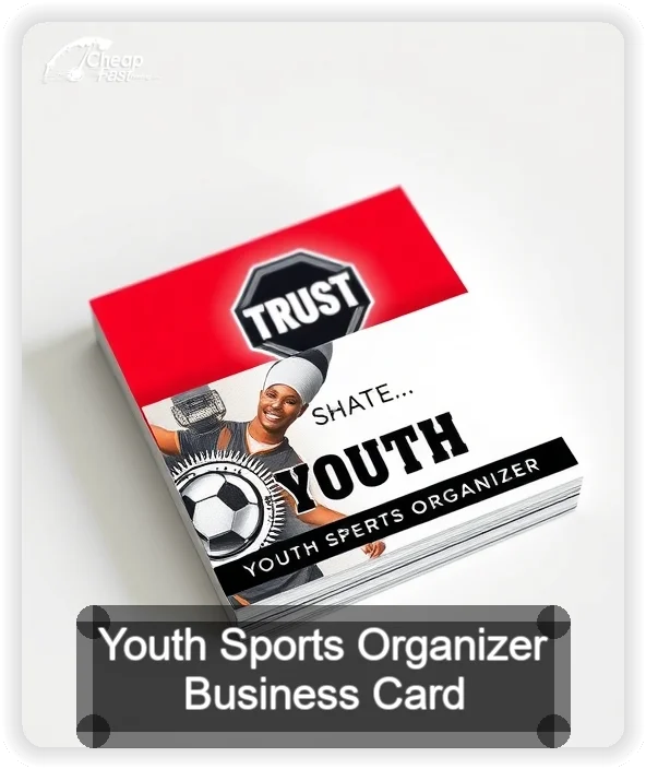 Youth Sports Organizer business card design sample