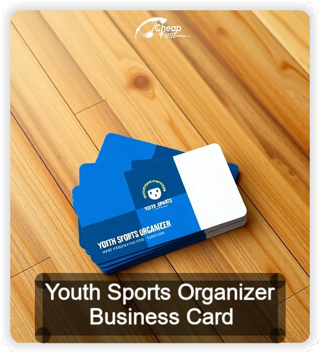 Youth Sports Organizer business card design sample