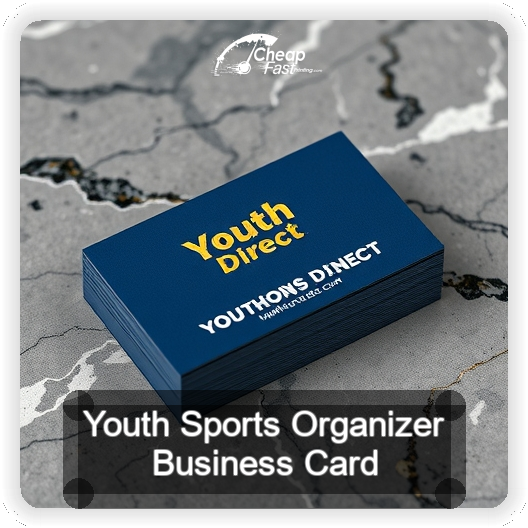 Youth Sports Organizer business card design sample