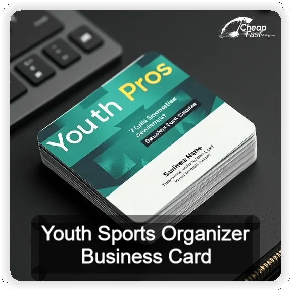 Youth Sports Organizer business card design sample