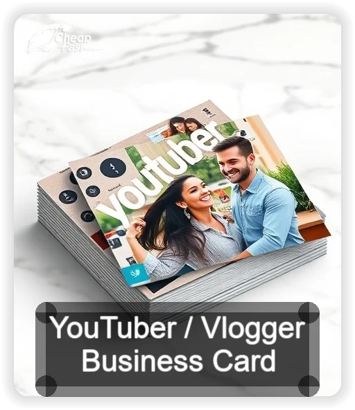 Youtuber Vlogger business card design sample
