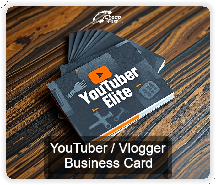 Youtuber Vlogger business card design sample