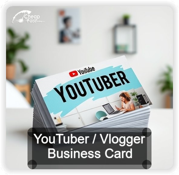 Youtuber Vlogger business card design sample