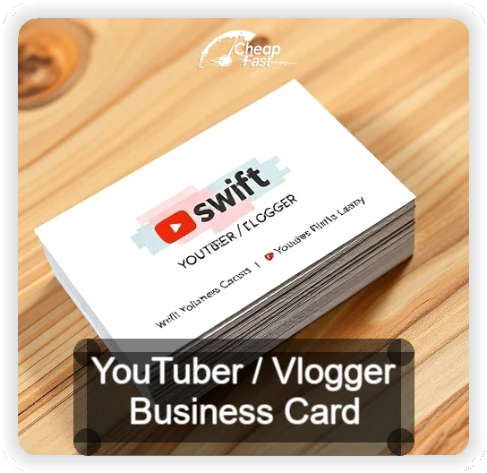 Youtuber Vlogger business card design sample