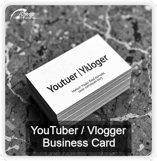 Youtuber Vlogger business card design sample