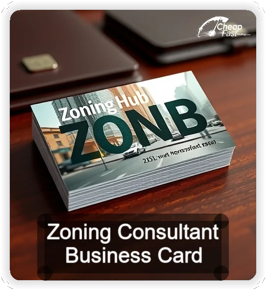 Zoning Consultant business card design sample