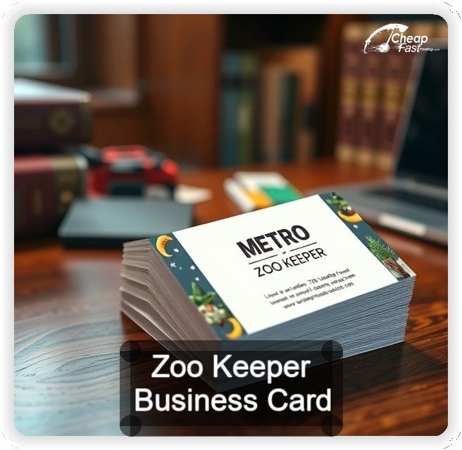 Zoo Keeper business card design sample