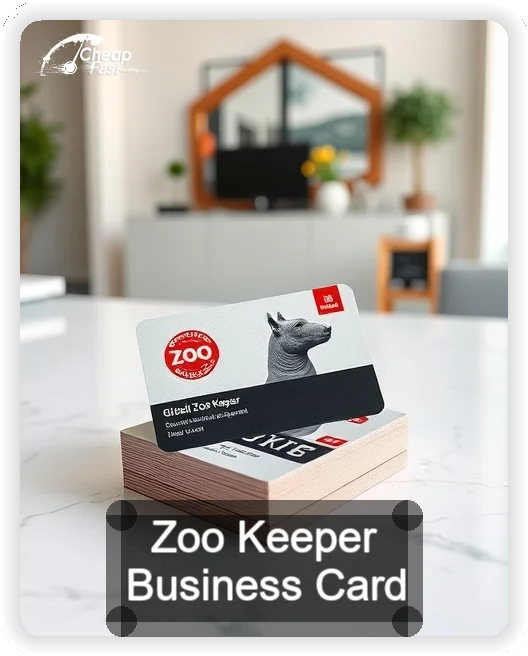 Zoo Keeper business card design sample