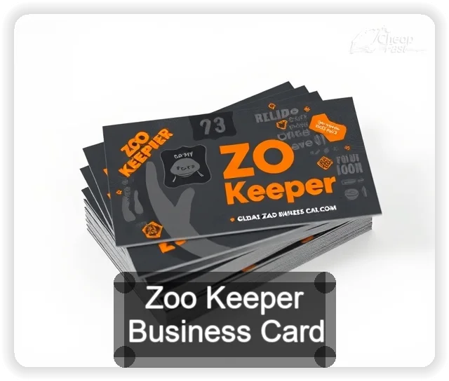 Zoo Keeper business card design sample