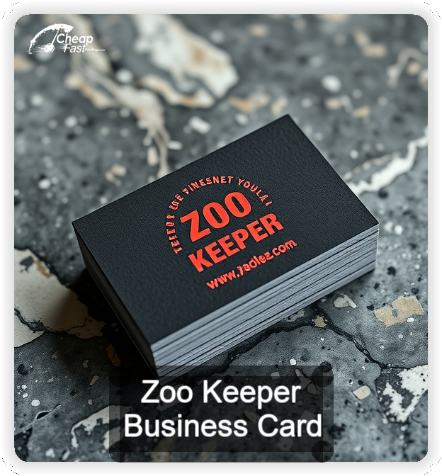 Zoo Keeper business card design sample