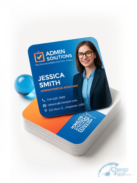 Administrative assistant business card layout example
