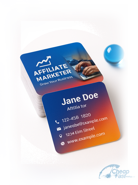 500 Economical Square 2x2 16pt Premium Matte Affiliate Marketer Business Cards