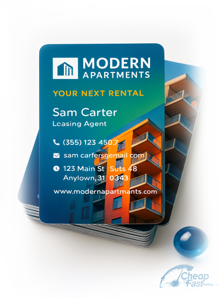 Apartment leasing agent business card example