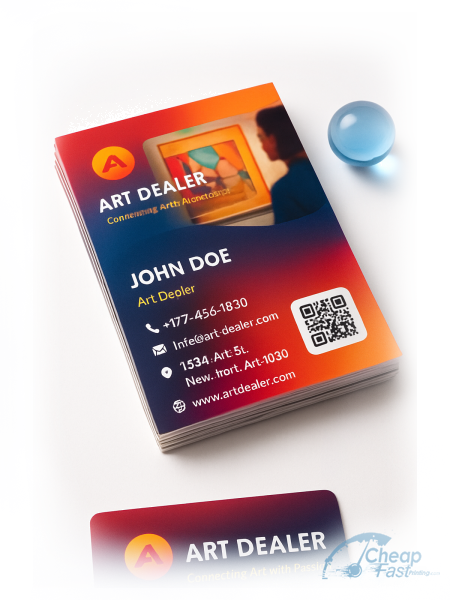 2500 Cut Rate Standard Rectangle 2x3.5 16pt Premium Glossy Art Dealer Business Cards