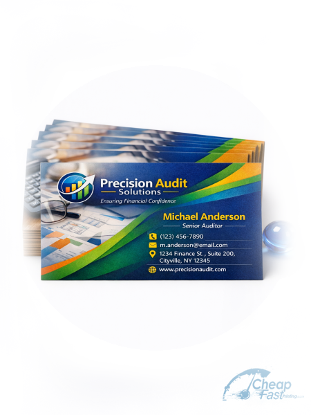 100 Inexpensive Slim Rectangle 1.5x3.5 18pt Premium Kraft Auditor Business Cards