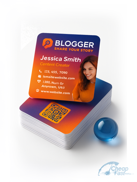 2500 Budget Square 2x2 18pt Ultra Premium Smooth White Blogger Business Cards
