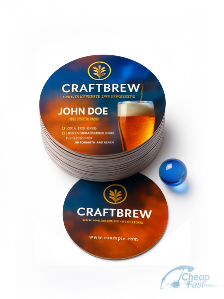 1000 Low Cost Circle 3" Circle 16pt Premium Glossy Brewer Business Cards