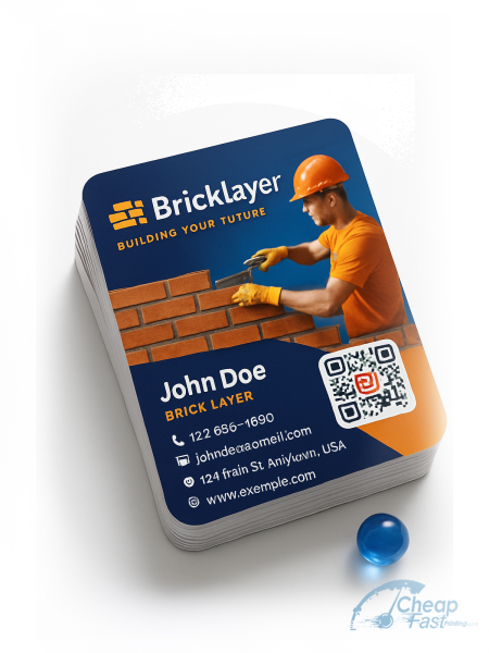 5000 Cost Effective Rounded Corners 3x3 16pt Premium Matte Bricklayer Business Cards