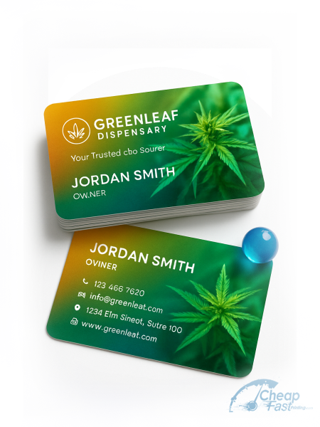 1000 Swift Rounded Corners 2x3.5 13pt Premium Linen Cbd Dispensary Owner Business Cards