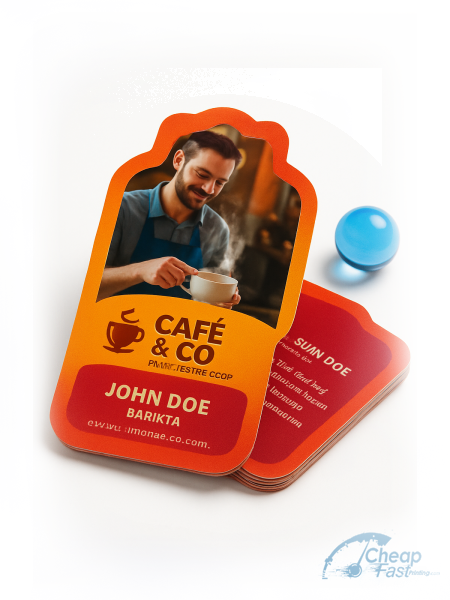 250 Low Price Die Cut 2x3.5 18pt Ultra Premium Pearl Coffee Shop Owner Business Cards